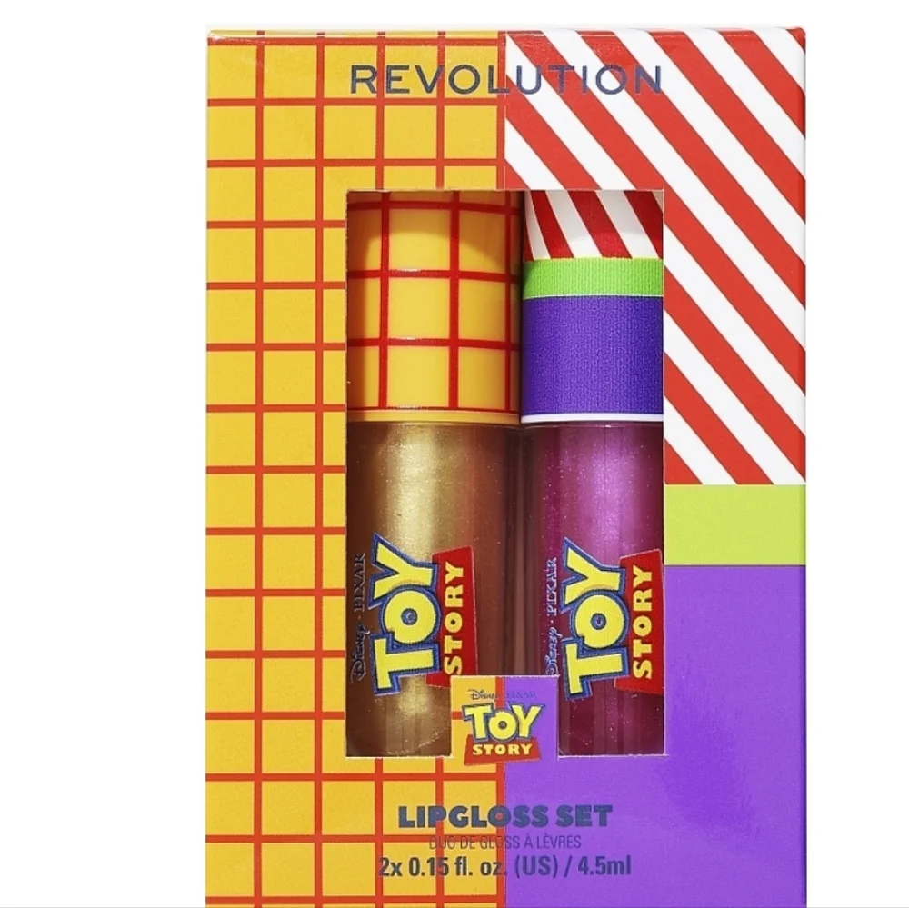 Disney Toy Story Lip Gloss‎ Duo - Gold and Pink